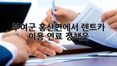 부여군 홍산면에서 렌트카 이용, 연료 정책은? 🤔